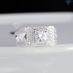 Nhẫn nam bạc cách điệu đơn giản NNA0876