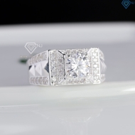 Nhẫn nam bạc cách điệu đơn giản NNA0876