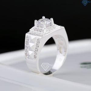 Nhẫn nam bạc cách điệu đơn giản NNA0876