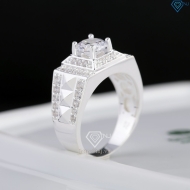 Nhẫn nam bạc cách điệu đơn giản NNA0876