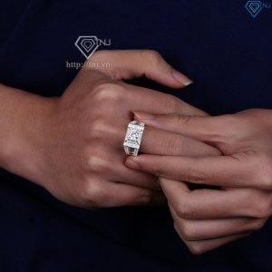 Nhẫn nam bạc cách điệu đơn giản NNA0876