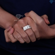 Nhẫn nam bạc cách điệu đơn giản NNA0876