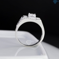 Nhẫn bạc nam chữ Phúc đính đá NNA0877