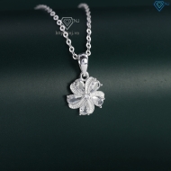 Dây chuyền bạc nữ mặt họa tiết bông hoa đính đá đẹp DCN0420