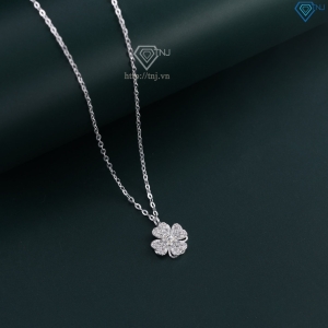Dây chuyền cỏ 4 xoay đính đá trắng DCN0508 - Trang sức TNJ
