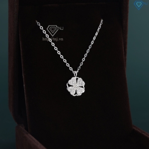 Dây chuyền cỏ 4 xoay đính đá trắng DCN0508 - Trang sức TNJ