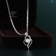 Dây chuyền trái tim đính đá bằng bạc DCN0529 - Trang sức TNJ