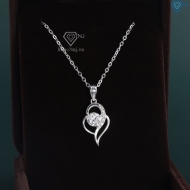Dây chuyền trái tim đính đá bằng bạc DCN0529 - Trang sức TNJ
