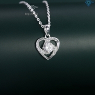 Dây chuyền trái tim đính đá bằng bạc DCN0601 - Trang sức TNJ