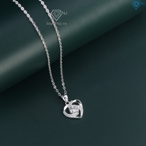 Dây chuyền trái tim đính đá bằng bạc DCN0601 - Trang sức TNJ