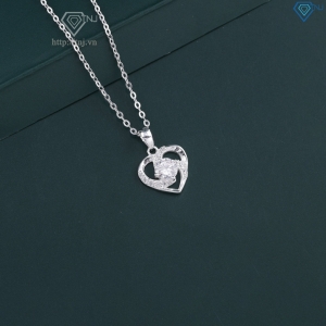 Dây chuyền trái tim đính đá bằng bạc DCN0601 - Trang sức TNJ