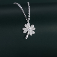 Dây chuyền cỏ 4 lá đính đá giá rẻ DCN0647