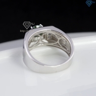 Nhẫn nam Moissanite đơn giản đính đá xanh 6.0mm NNAM0243
