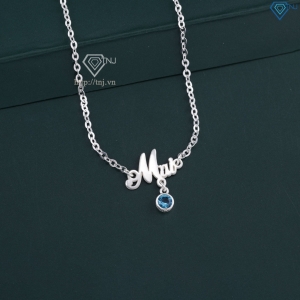 Lắc tay bạc nữ đính đá theo mệnh khắc tên theo yêu cầu LTN0291