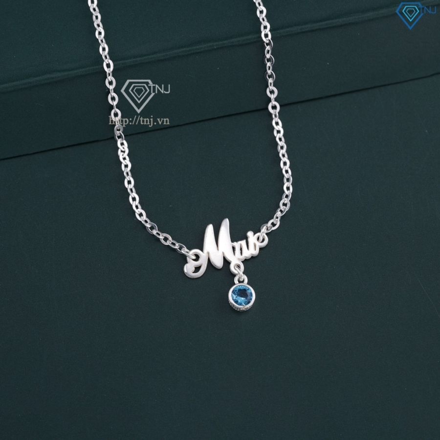 Lắc tay bạc nữ đính đá theo mệnh khắc tên theo yêu cầu LTN0291