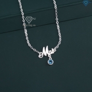 Lắc tay bạc nữ đính đá theo mệnh khắc tên theo yêu cầu LTN0291