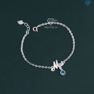 Quà 8 3 cho người yêu lắc tay bạc nữ đính đá LTN0291