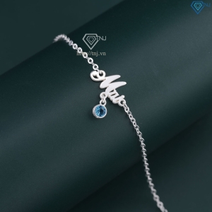 Quà 8 3 cho người yêu lắc tay bạc nữ đính đá LTN0291