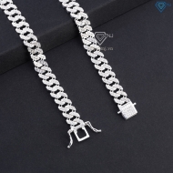 Vòng cổ Cuban vuông đính đá bản nhỏ 7mm DCK0089 - Trang Sức TNJ