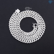 Vòng cổ Cuban vuông đính đá bản nhỏ 7mm DCK0089 - Trang Sức TNJ