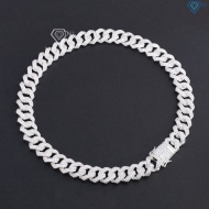 Dây chuyền Cuban đính đá bằng bạc đẹp DCK0062 - Trang Sức TNJ
