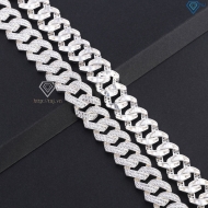 Dây chuyền Cuban đính đá bằng bạc đẹp DCK0062 - Trang Sức TNJ