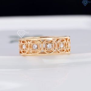 Nhẫn bạc nam kim tiền xi mạ vàng hồng NNAXH0304 - Trang sức TNJ