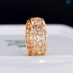 Nhẫn bạc nam kim tiền xi mạ vàng hồng NNA0304-XH- Trang sức TNJ