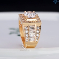 Nhẫn bạc nam mặt vuông xi mạ vàng hồng NNA0380-XH - Trang sức TNJ