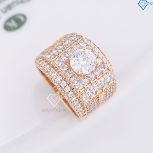 Nhẫn bạc nam bản to xi mạ vàng hồng NNA0427-XH - Trang sức TNJ