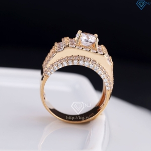 Nhẫn bạc nam bản to xi mạ vàng hồng NNA0427-XH - Trang sức TNJ