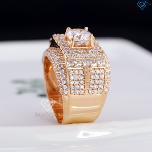 Nhẫn bạc nam bản to xi mạ vàng hồng NNA0427-XH - Trang sức TNJ