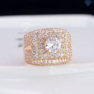 Nhẫn bạc nam bản to xi mạ vàng hồng NNA0427-XH - Trang sức TNJ