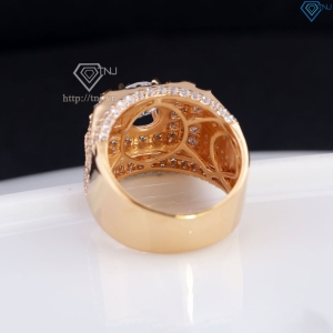 Nhẫn bạc nam bản to xi mạ vàng hồng NNA0427-XH - Trang sức TNJ