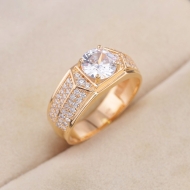 Nhẫn bạc nam xi mạ vàng hồng bản nhỏ NNAXH0579