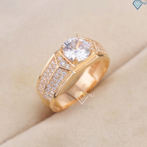 Nhẫn bạc nam xi mạ vàng hồng bản nhỏ NNA0579-XH - Trang sức TNJ