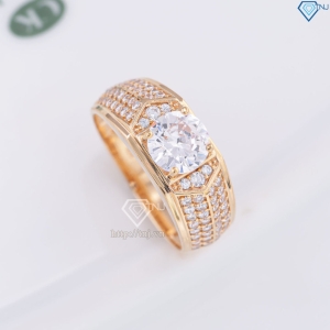 Nhẫn bạc nam xi mạ vàng hồng bản nhỏ NNA0579-XH - Trang sức TNJ