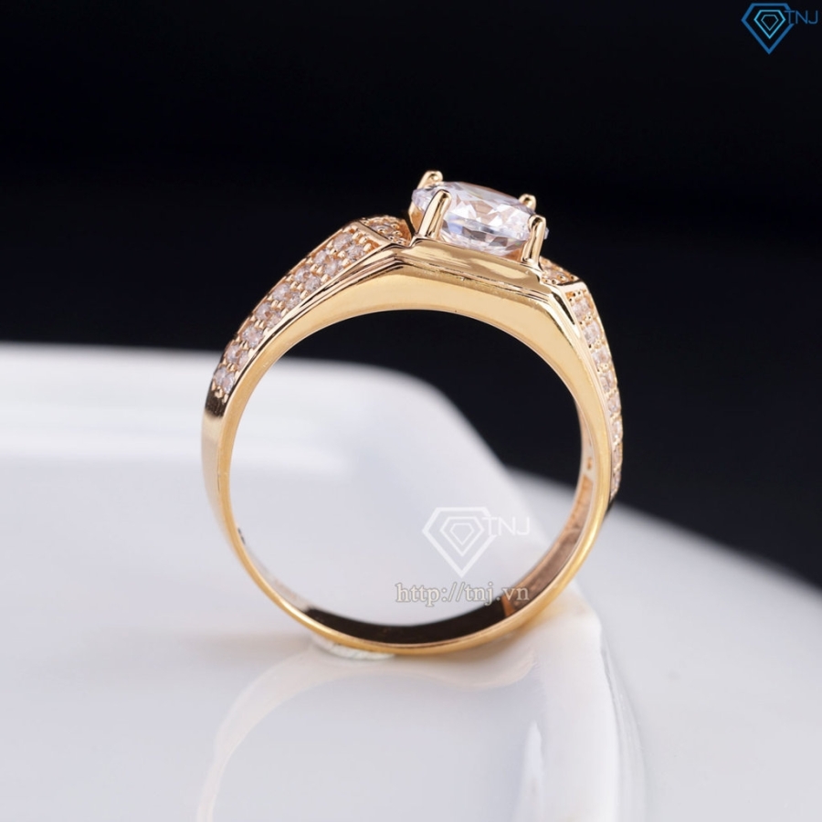Nhẫn bạc nam xi mạ vàng hồng bản nhỏ NNA0579-XH - Trang sức TNJ