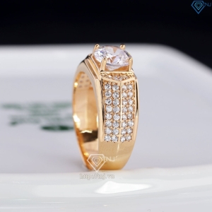 Nhẫn bạc nam xi mạ vàng hồng bản nhỏ NNA0579-XH - Trang sức TNJ