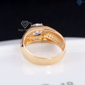 Nhẫn bạc nam xi mạ vàng hồng bản nhỏ NNA0579-XH - Trang sức TNJ