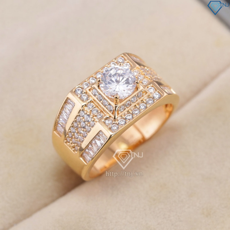 Nhẫn bạc nam xi mạ vàng hồng đẹp NNA0704-XH- Trang sức TNJ