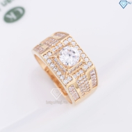 Nhẫn bạc nam xi mạ vàng hồng đẹp NNA0704-XH- Trang sức TNJ