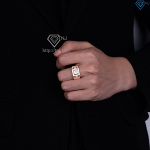 Nhẫn bạc nam xi mạ vàng hồng đẹp NNA0704-XH- Trang sức TNJ