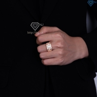 Nhẫn bạc nam xi mạ vàng hồng đẹp NNA0704-XH- Trang sức TNJ