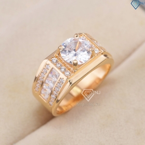 Nhẫn bạc nam xi mạ vàng hồng 925 NNA0737-XH - Trang sức TNJ