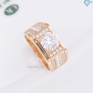 Nhẫn bạc nam xi mạ vàng hồng 925 NNA0737-XH - Trang sức TNJ