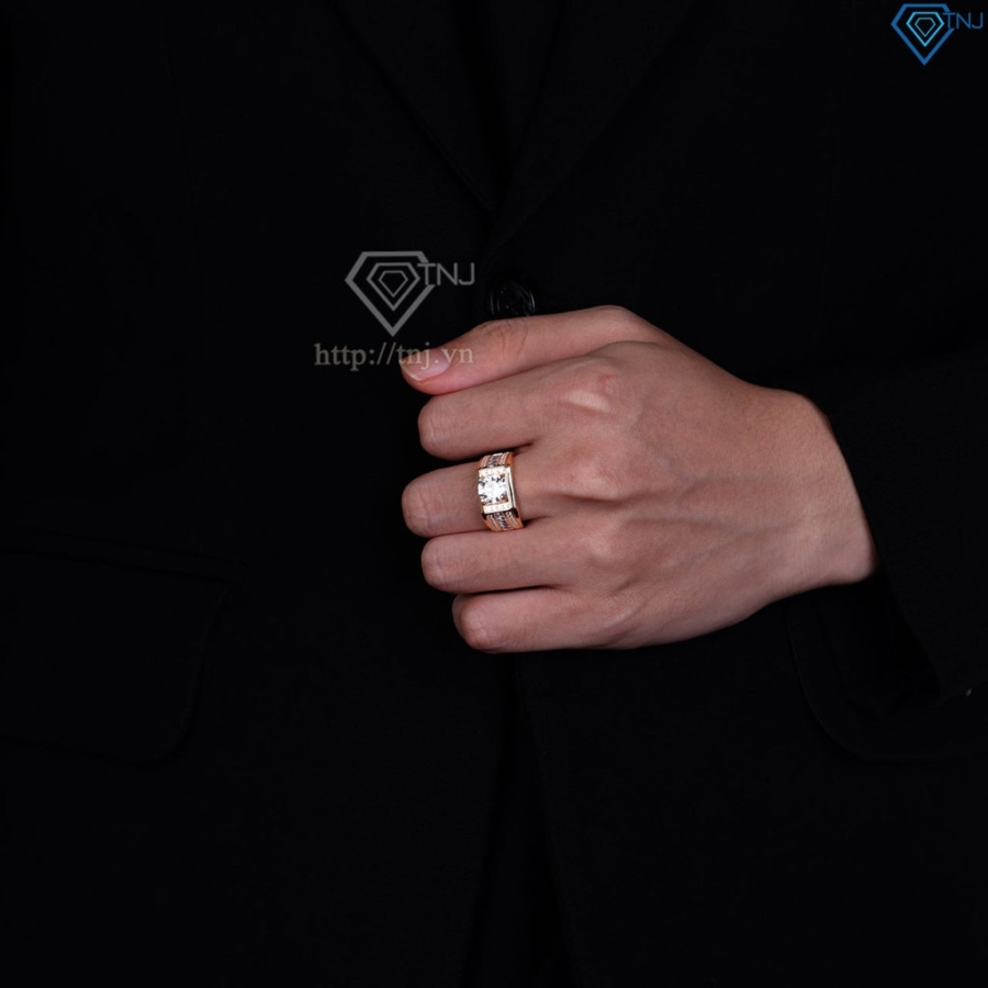 Nhẫn bạc nam xi mạ vàng hồng 925 NNA0737-XH - Trang sức TNJ