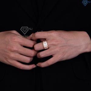 Nhẫn bạc nam xi mạ vàng hồng 925 NNA0737-XH - Trang sức TNJ