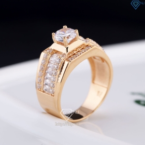Nhẫn bạc nam xi mạ vàng hồng đính đá trắng NNA0740-XH - Trang sức TNJ