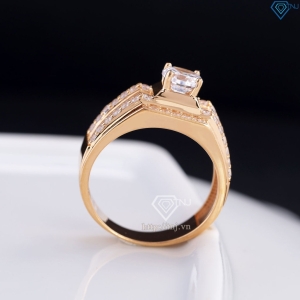 Nhẫn bạc nam xi mạ vàng hồng đính đá trắng NNA0740-XH - Trang sức TNJ